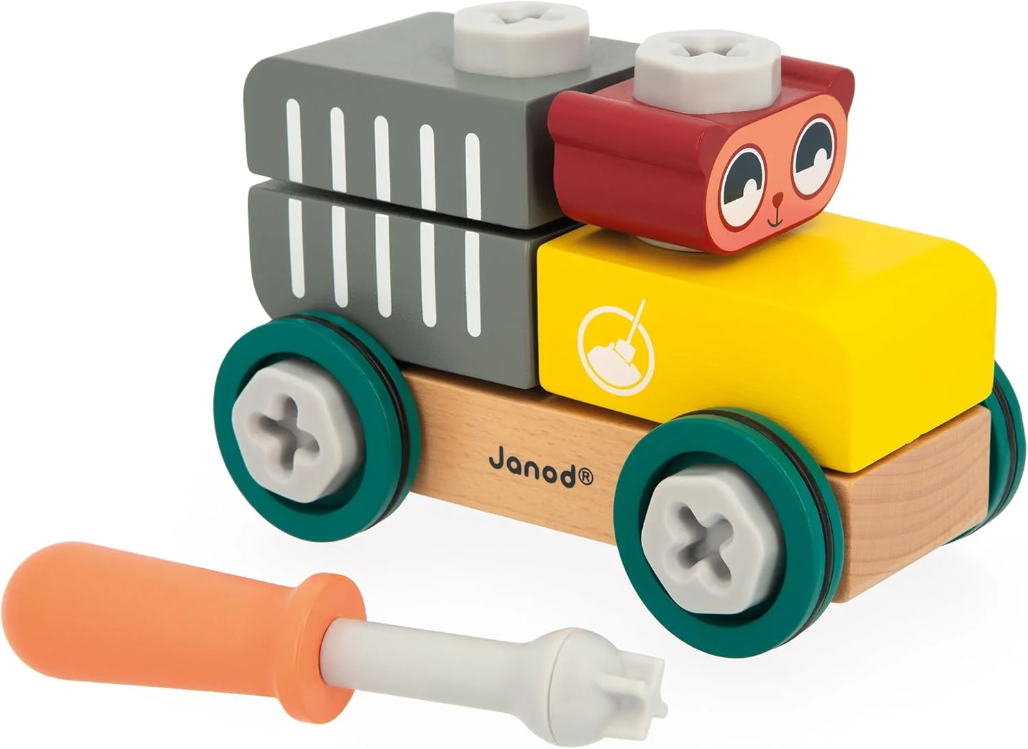 Janod Voiture ours à bricoler (25 pièces) – Brico'Kids (2 ans+)