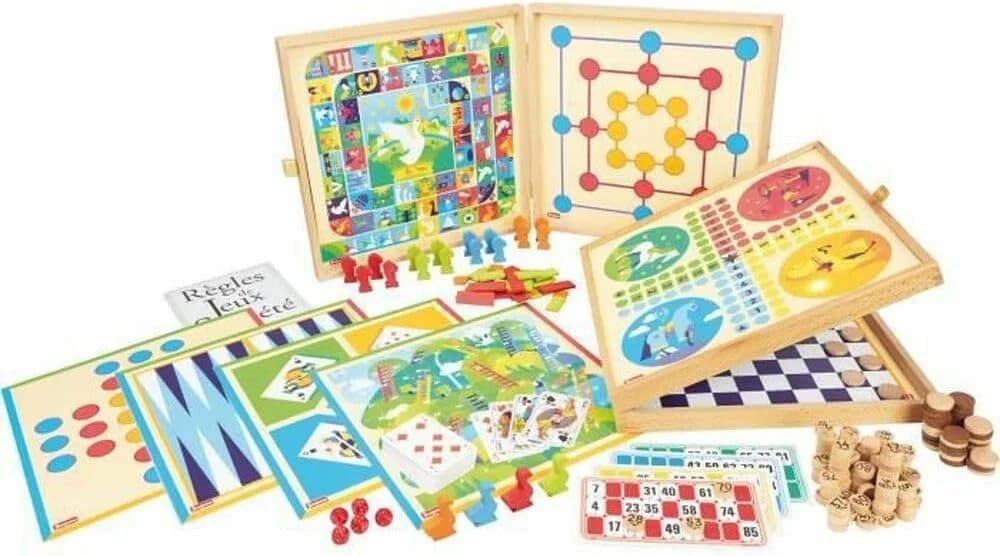JeuJura coffret de jeux classiques 150 règles en bois