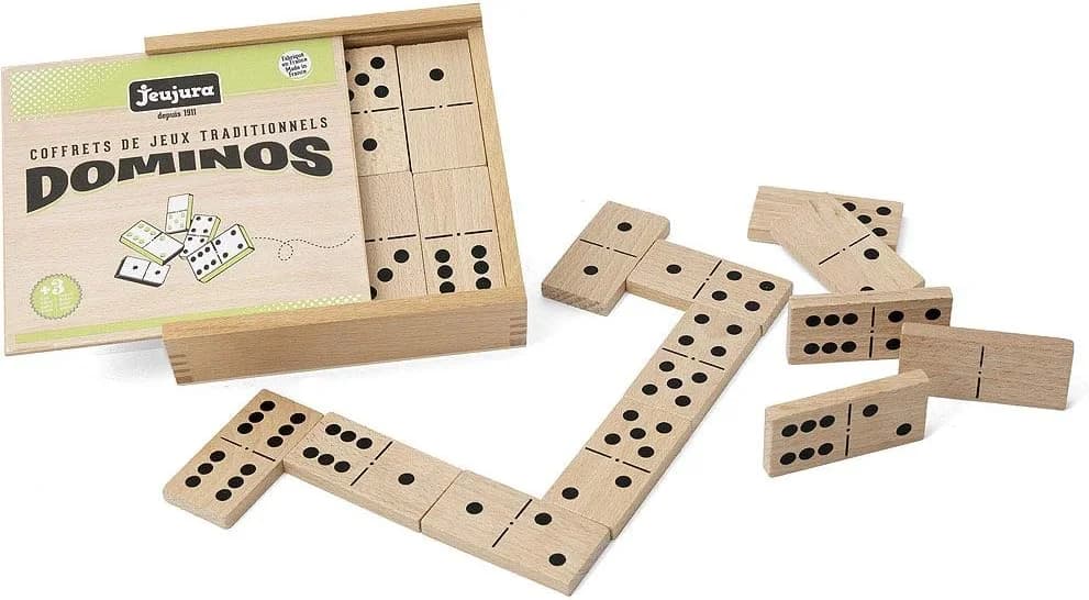 JeuJura Grands Dominos en Bois - Coffret