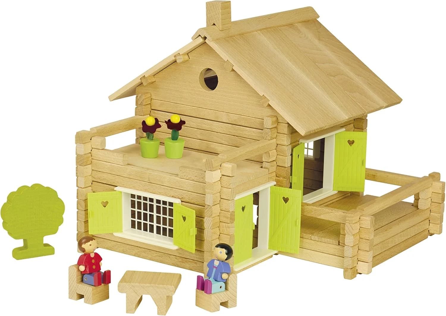 Jeujura Maison en rondins 175 pièces