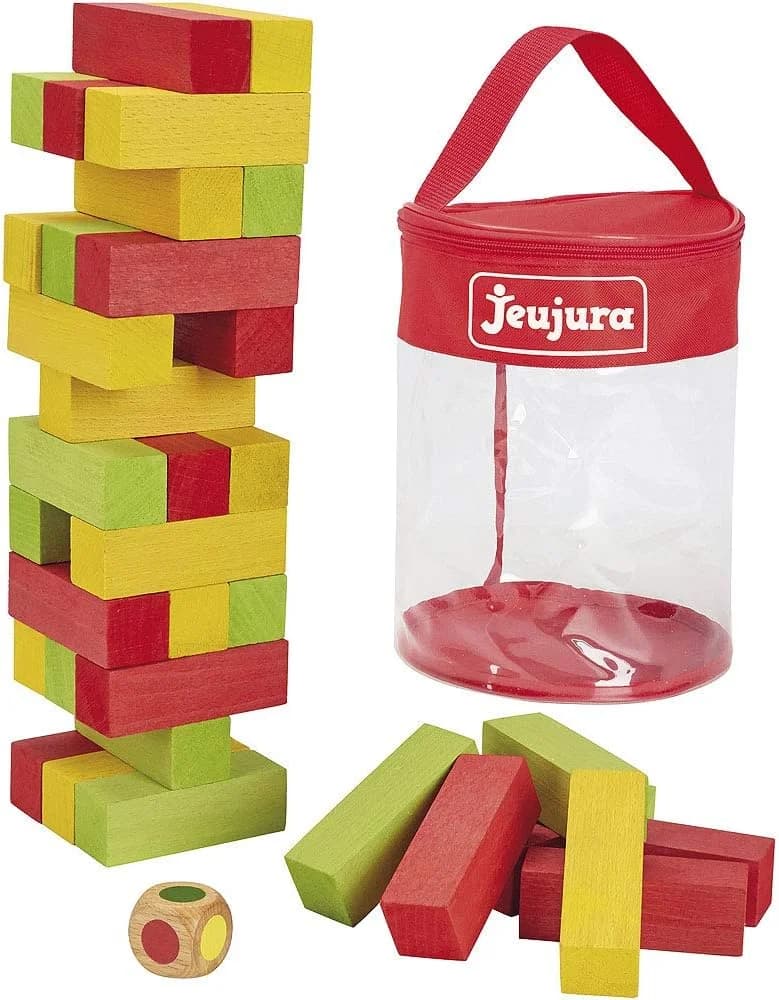 JeuJura Tour infernale en bois - jeu d’équilibre 36 pièces