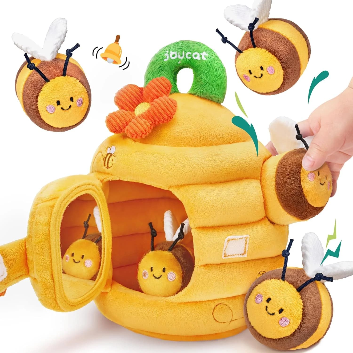 JoyCat Ruche sensorielle avec 5 abeilles dès 6 mois
