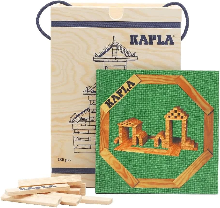 KAPLA Mallette verte, 280 planchettes et livre d’art