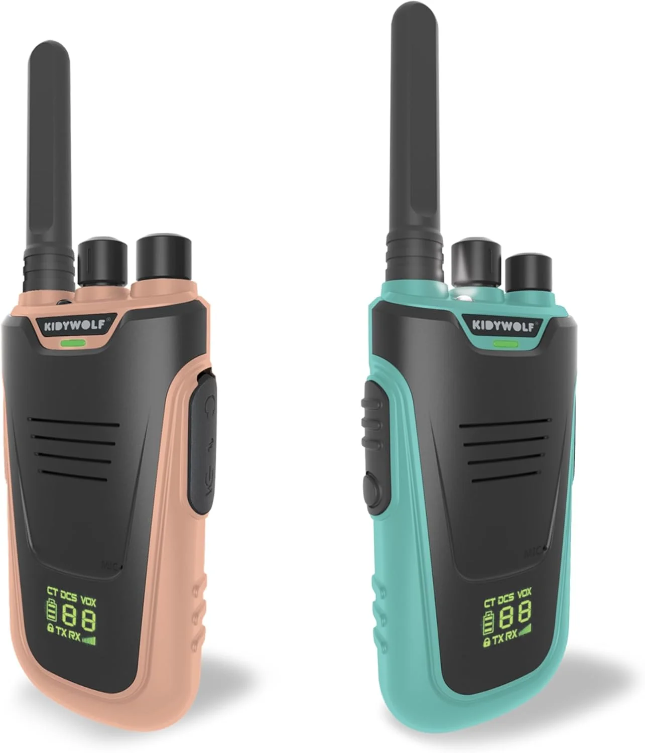 KIDYWOLF KIDYTALK Rose et Bleu - Talkies-walkies enfant rechargeables