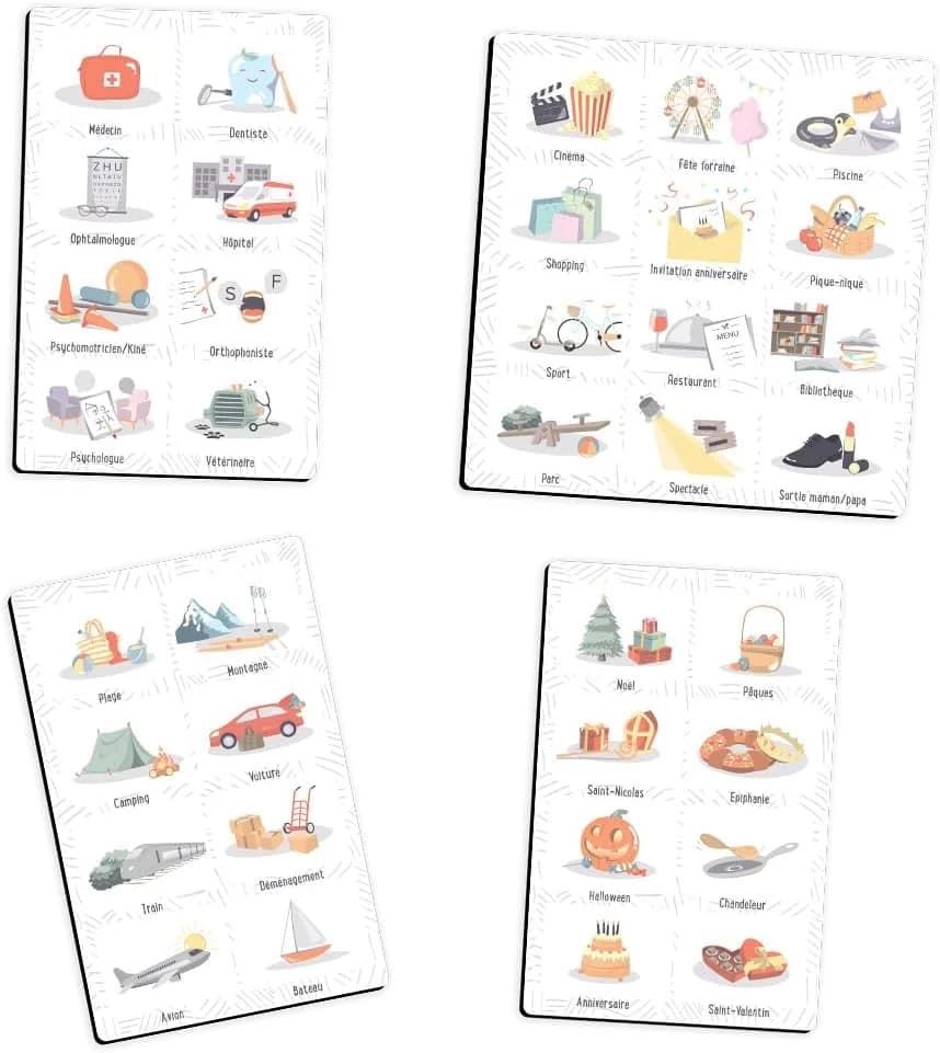 L'Atelier Gigogne Pack magnets activités pour semainier enfant