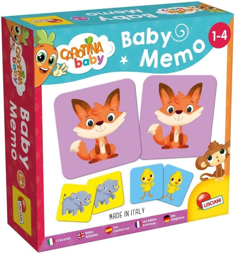 Lisciani Carotina Baby - Jeu de mémo bébés animaux