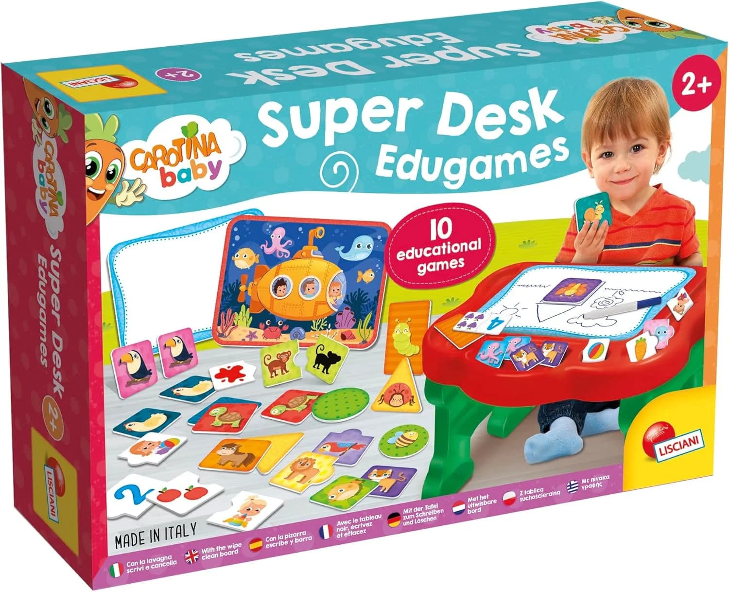 Lisciani Carotina Baby - Table de jeux éducatifs 10 activités