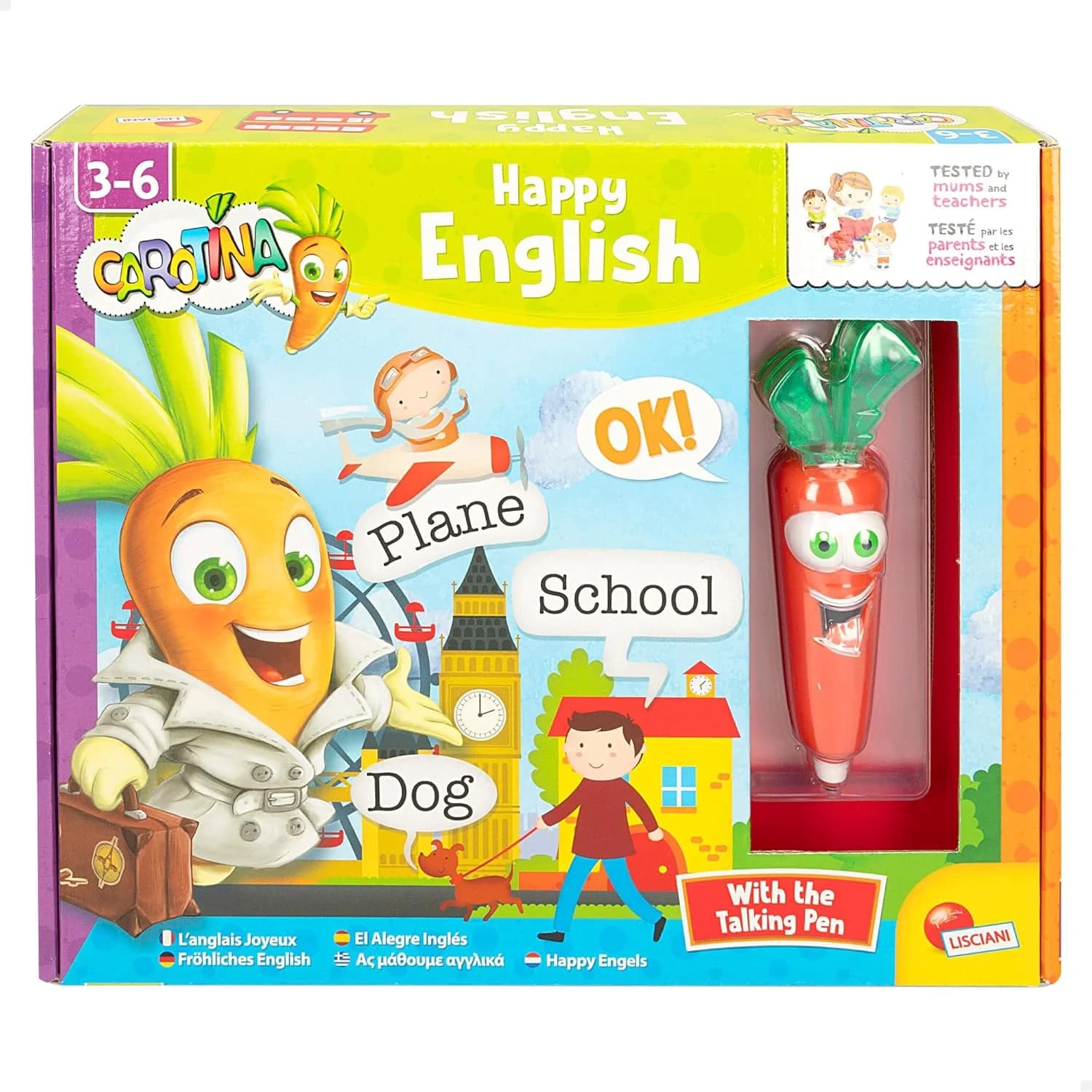 Lisciani Carotina Happy English - Stylo parlant anglais