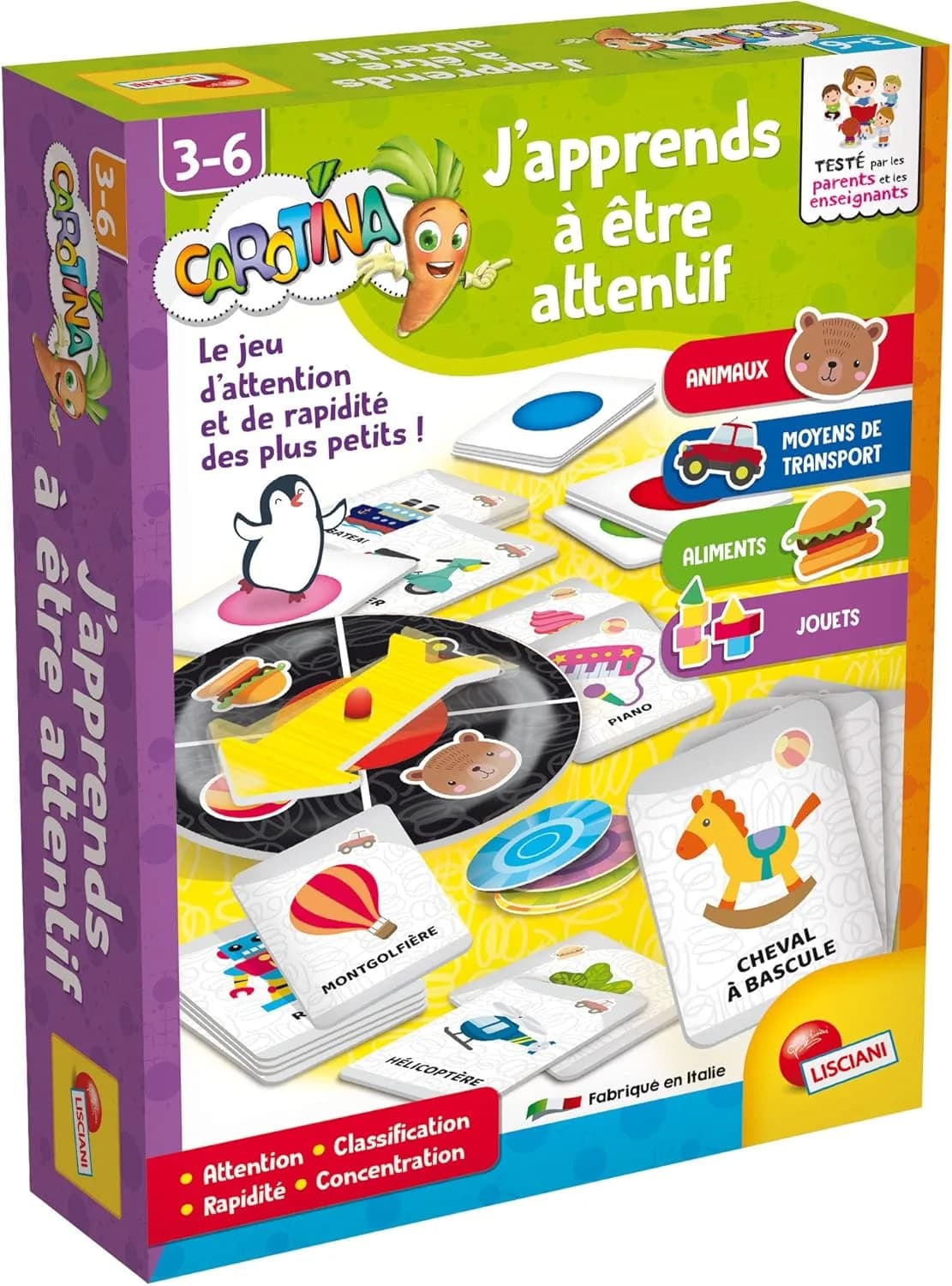 Lisciani Carotina J'apprends à être attentif - Jeu d'observation