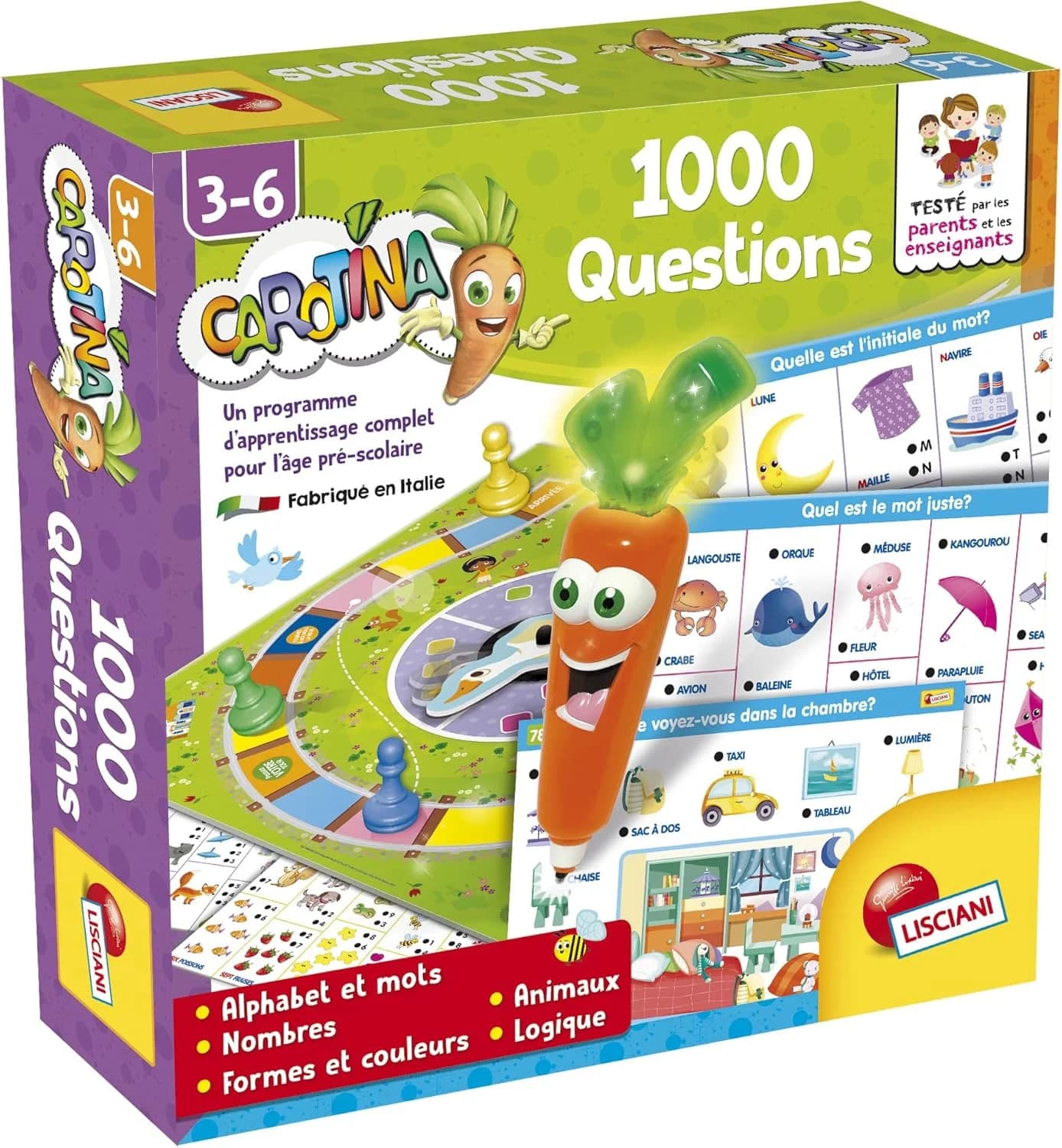 Lisciani Carotina - Jeu 1000 questions avec stylo parlant