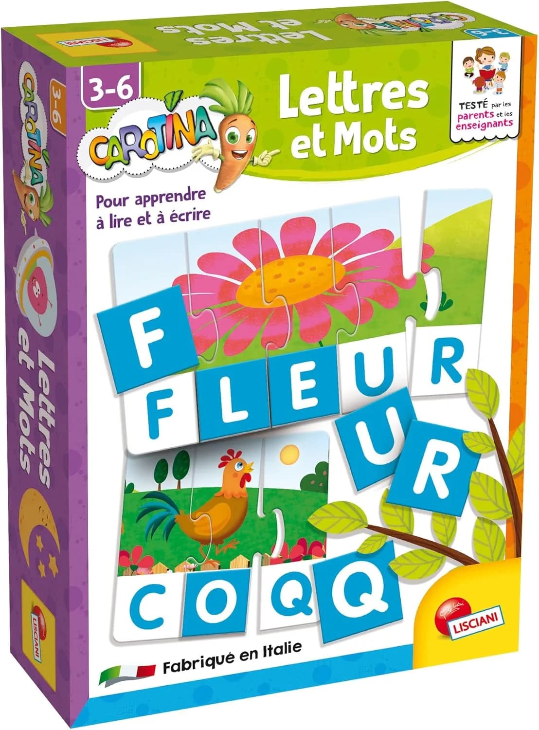 Lisciani Carotina Lettres et Mots - Jeu de lecture et écriture