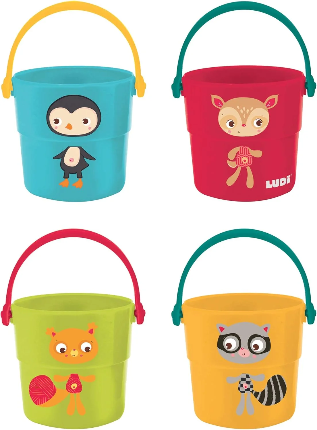 Ludi - 4 seaux gigognes de bain bébé
