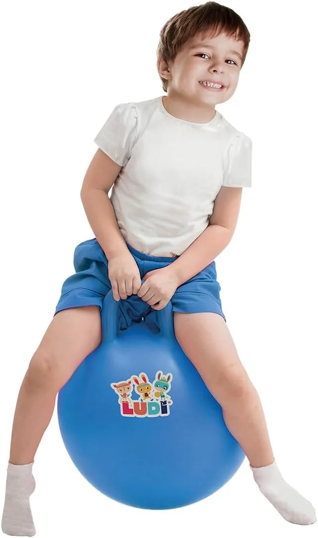 Ludi Ballon sauteur XL bleu 45 cm dès 3 ans