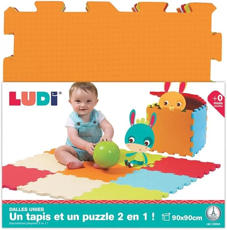 Ludi tapis de sol en mousse épais uni