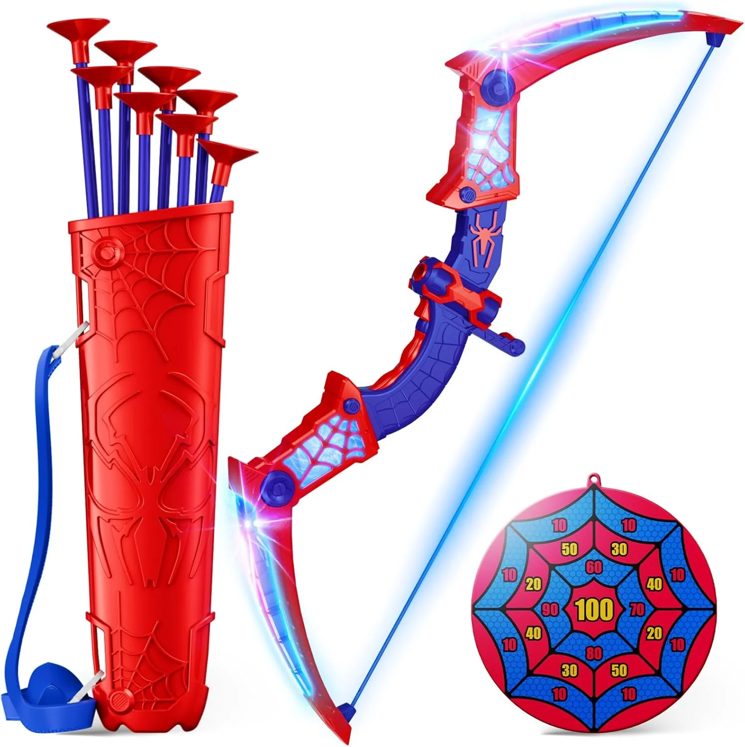 Mirthigig arc lumineux avec cible et 8 flèches