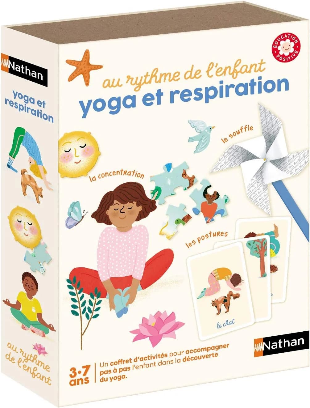 Nathan Au rythme de l'enfant, coffret yoga 3-7 ans