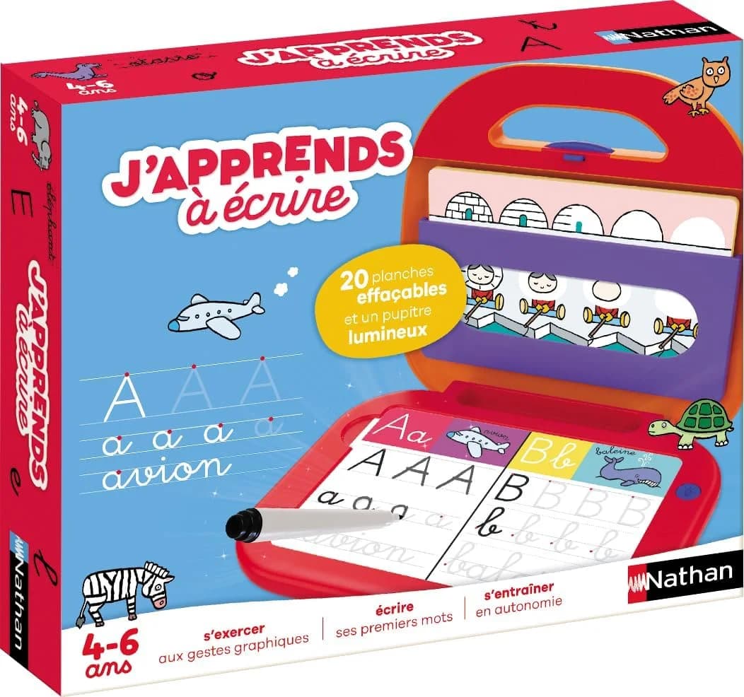 Nathan J'apprends à écrire, tablette lumineuse 4-6 ans