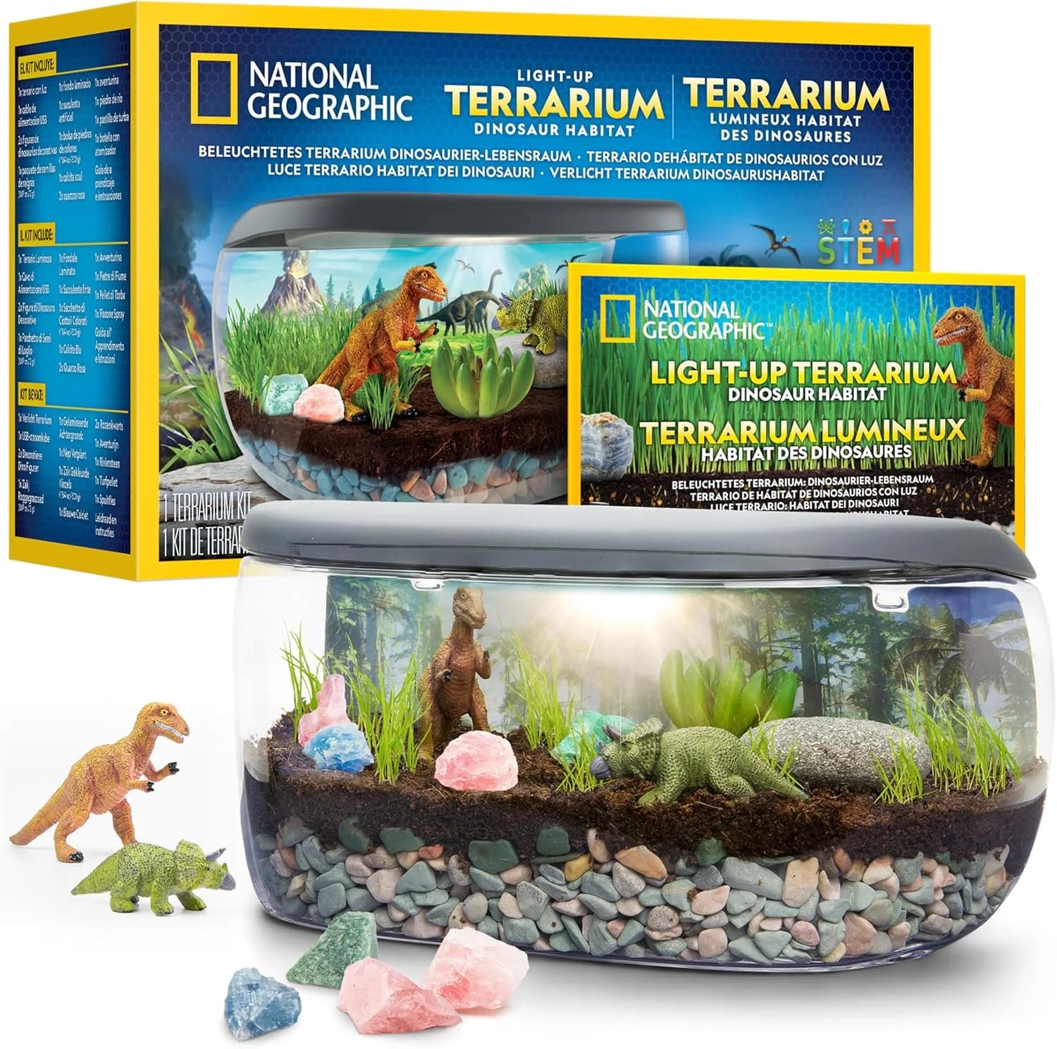 National Geographic terrarium dinosaures lumineux