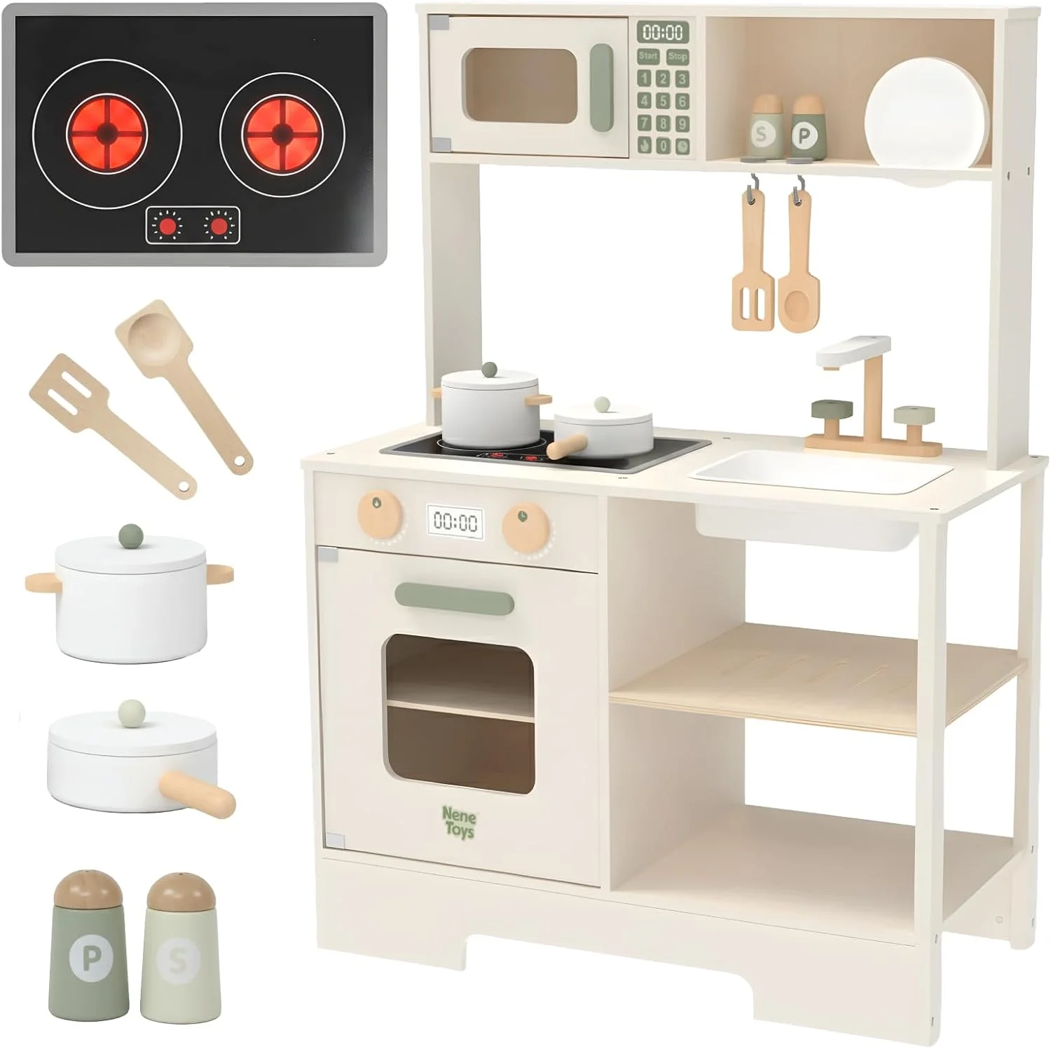 Nene Toys cuisine en bois avec lumière et son dès 3 ans