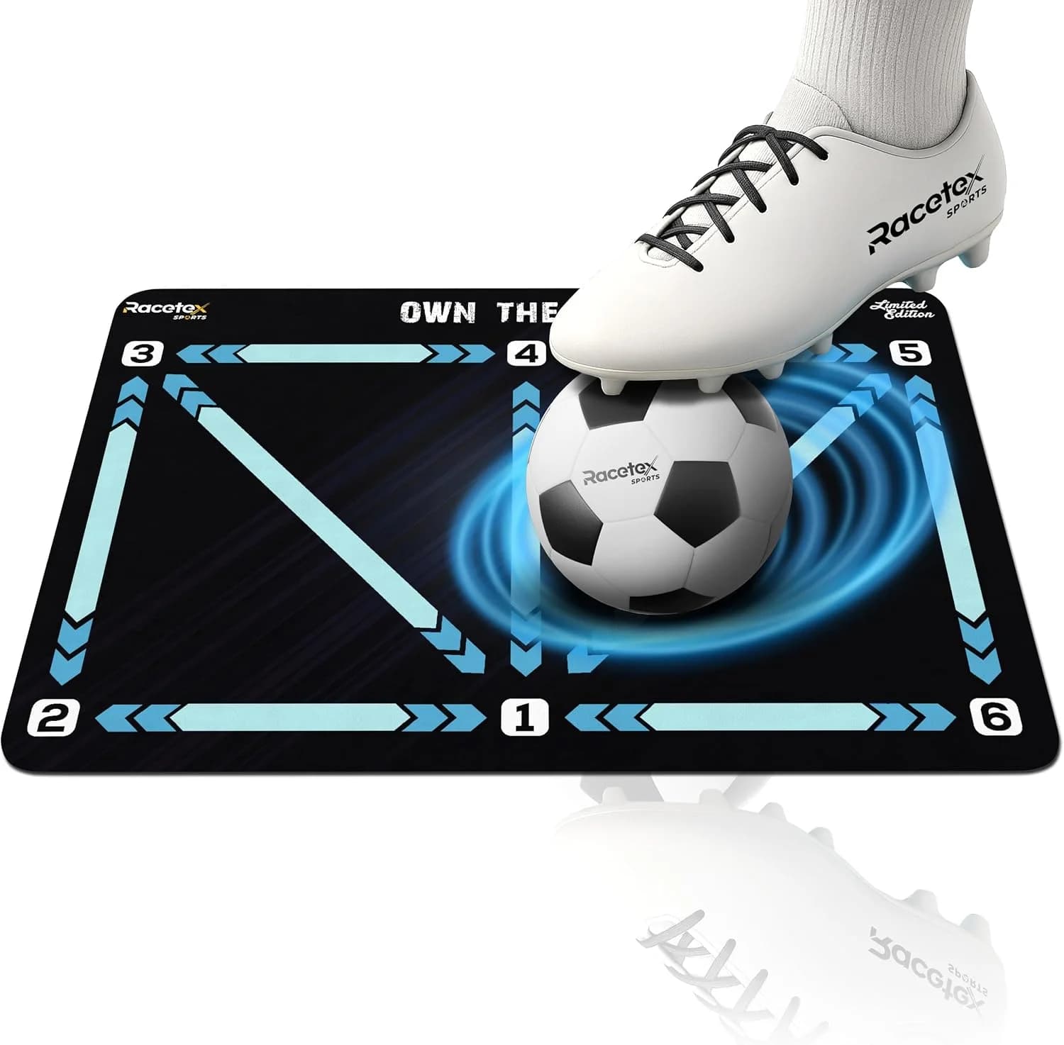 Racetex tapis d'entraînement football 90 x 60 cm