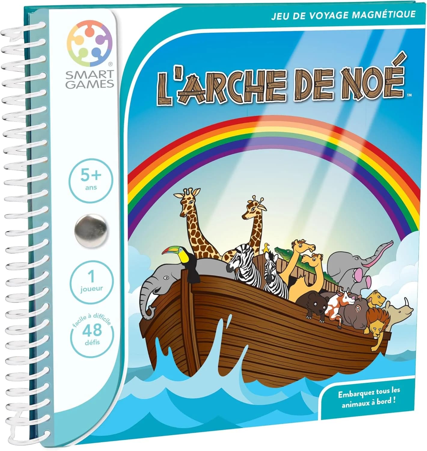 SmartGames Arche de Noé – jeu de logique magnétique de voyage (5+)