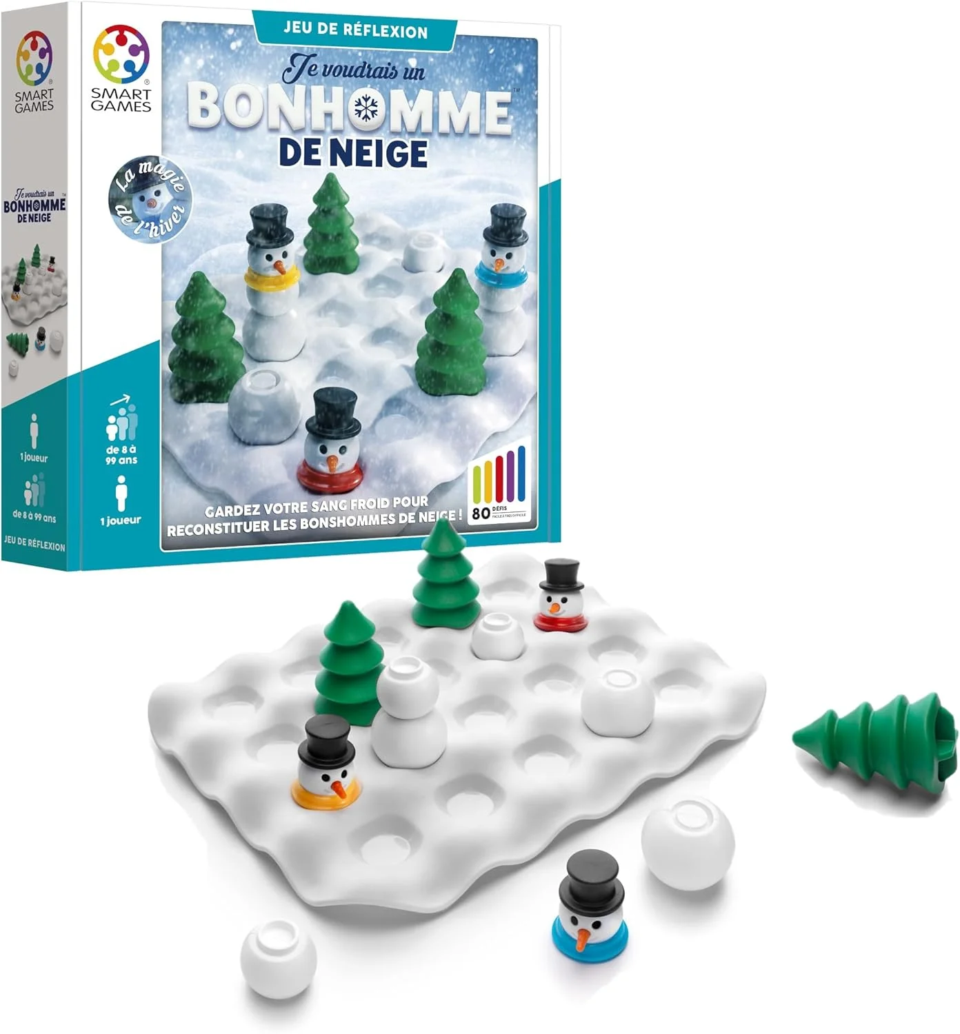 SmartGames Je voudrais un bonhomme de neige – jeu de logique (48 défis)