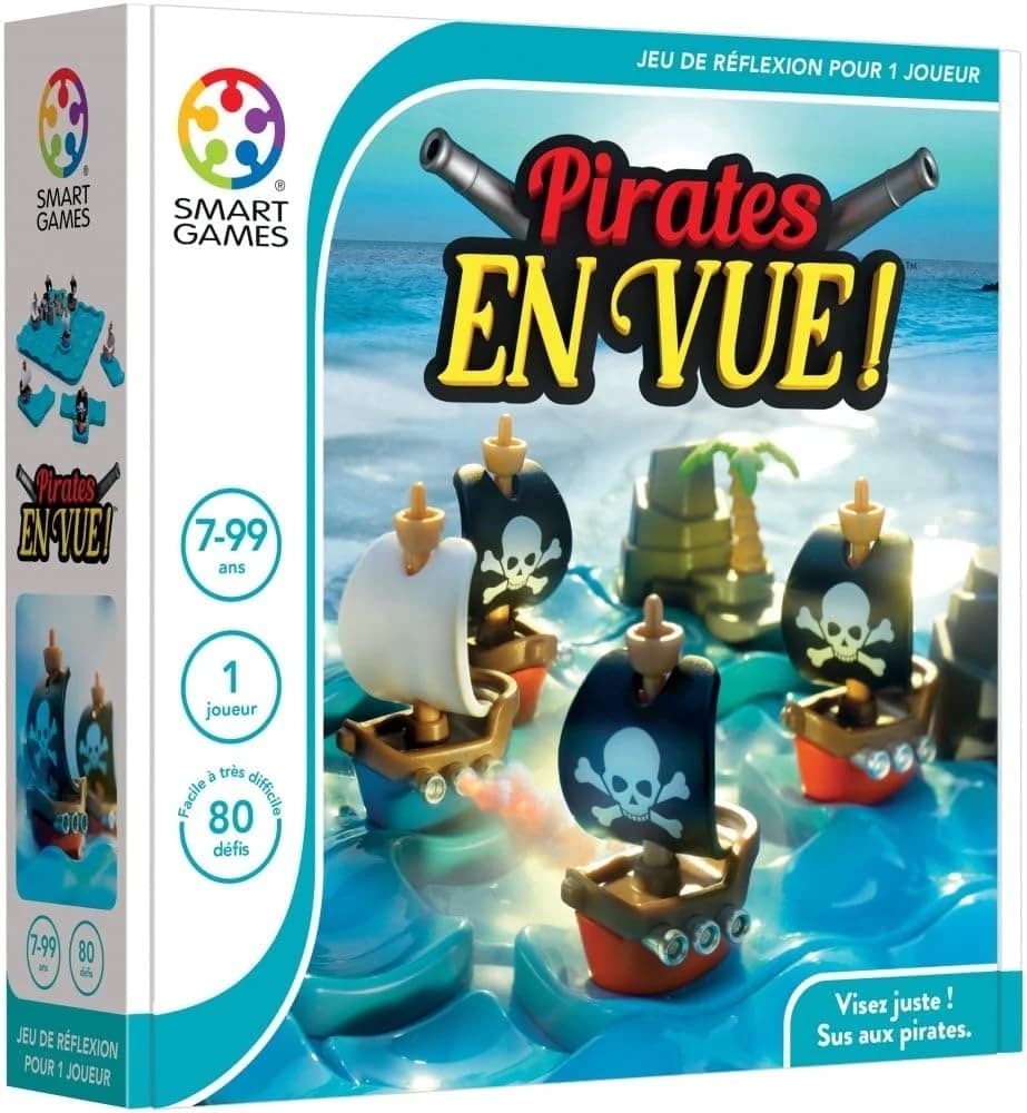 SmartGames Pirates en Vue – jeu de stratégie en solo (80 défis)
