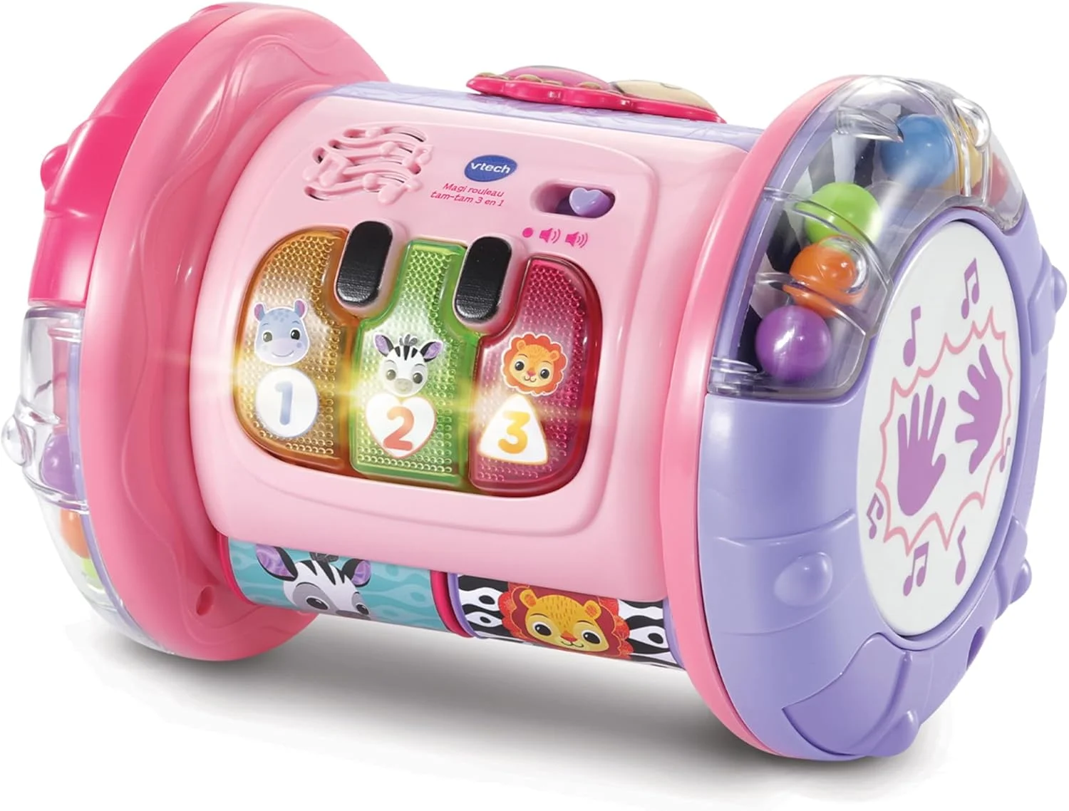 VTech Magi rouleau tam-tam 3-en-1 – tambour roulant musical (dès 9 mois)